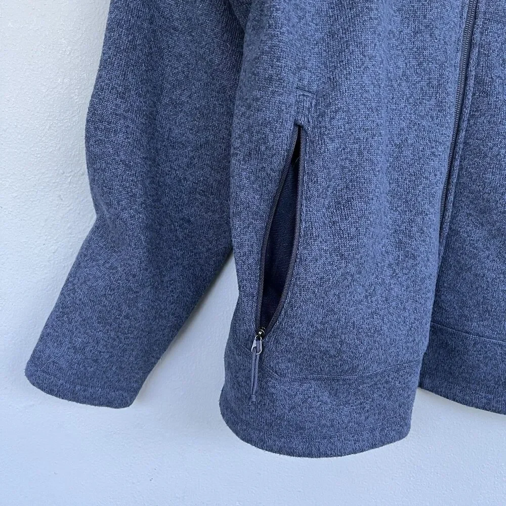 The North Face Fleece Jacket Mens XL Blue Full Zip High Pile Outdoor Hiking Soft
